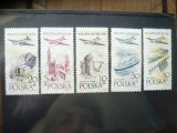 Serie Polonia 1958 - Aviatie , 5 valori fara guma, Nestampilat