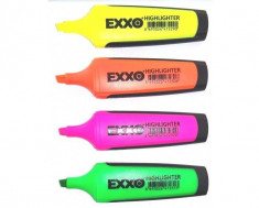 Set 4 bucati marker evidentiator fluorescent Exxo foto