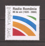 ROMANIA 2008 - LP 1820, 80 ani Radio Romania, MNH, Nestampilat