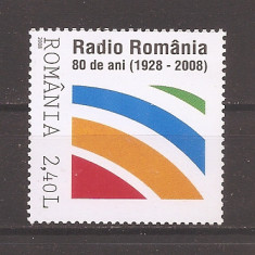ROMANIA 2008 - LP 1820, 80 ani Radio Romania, MNH
