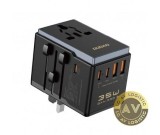 Incarcator Retea Dudao Travel A35Pro 35W 3A 2 x USB-A - 3 x USB-C Negru