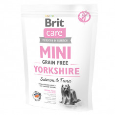 Brit Care Mini Yorkshire, Somon, hrană uscată fără cereale câini, 400g