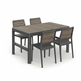Deco Lyon 4+1 set de mobilier de grădină nuc-grafit