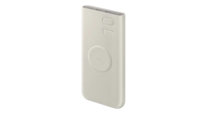 Samsung Powerbank EB-U2510XUEGEU &icirc;ncărcare fără fir 10000 mAh 2x USB-C 25W SFC - bej
