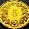Moneda 5 RAPPEN - ELVETIA, anul 2010 * cod 1198 = UNC