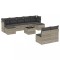 Set canapele de gradina cu perne 10 piese gri deschis poliratan