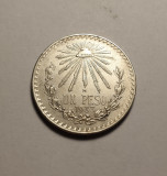 Mexic 1 Peso 1933 AUNC Piesa Frumoasa, America de Nord