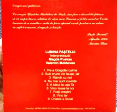 CD Lumina Pastelui. Interpreteaza Magda Puscak si Valentin Moldovan foto