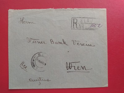 1934 - PLIC RECOMANDAT CIRCULAT IN AUSTRIA foto