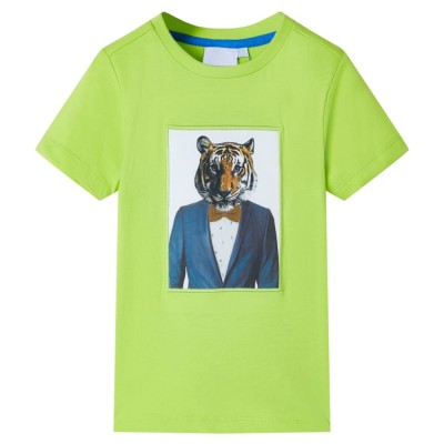 Tricou pentru copii cu m&amp;acirc;neci scurte, lime, 128 foto