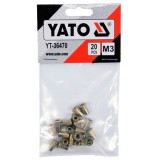 Yato YT-36470 - Piulite nituibile M3 20 bucati
