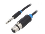 Cablu Audio Jack 6,3mm la XLR Feminin 3 Pin 1,5m Negru