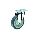 Roata furca pivotanta, TPR gri, 75mmx31mm, DSH, 411656