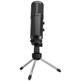 LORGAR Soner 313, Gaming Microphone, USB condenser microphone with Volume Knob &amp; Echo Knob, Frequency Response: 80 Hz-17 kHz, including 1x Mic, 1 x 2.