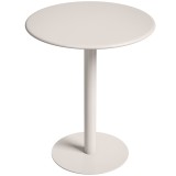 HOMCOM Masă rotundă de bucătărie pentru 2 persoane cu cadru din oțel, economisitoare de spațiu, 60 x 60 x 72 cm, bej | Aosom Romania