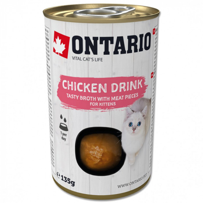 Hrană lichidă pe bază de pui Ontario Kitten 135 g
