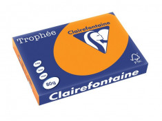 Hartie color Clairefontaine Fluo A3 orange foto