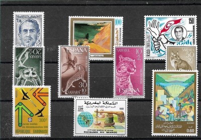 C4436 - lot timbre nestampilate Tunisia si alte tari africane foto