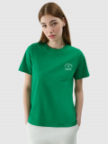Tricou regular cu imprimeu pentru femei - verde, 4F Sportswear