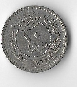 Moneda 10 para 1912 - Turcia foto
