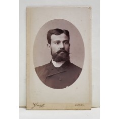 BARBAT CU BARBA , FOTOGRAF GANZ ZURICH , TIP C.D.V. , 1883