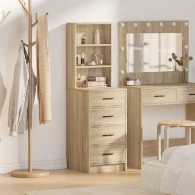 vidaXL Bufet cu sertar Stejar sonoma 40 x 41 x 135 cm Lemn compozit foto