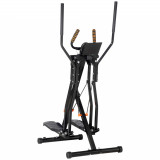 Cumpara ieftin HOMCOM Bicicleta de exercitii eliptica pentru casa si sala de sport cu 4 nivele de rezistenta, monitor LCD si 2 roti, otel si ABS, 90x62x150 cm, negru