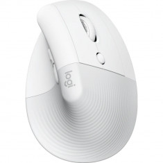 Mouse Logitech Lift Vertical Ergonomic, Wireless, Bluetooth, White / Pale Grey