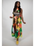 Cumpara ieftin ROCHIE LUNGA FARA MANECI CU BUZUNARE ELECTRIC CATHALEE TALIE UNICA Multicolora