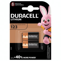 Baterie litiu Duracell DL123A CR123A EL123A 2 Baterii /Set foto