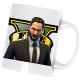 Cana alba personalizata &quot;John Wick Fortnite GTA&quot;, INOVATIX&reg;. 330ml