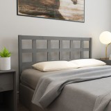 Cumpara ieftin Tăblie de pat, gri, 165,5x4x100 cm, lemn masiv de pin