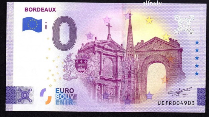 FRANTA 2023 0 EURO SOUVENIR, BORDEAUX, UNC