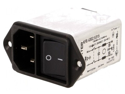 Conector AC soclu tată 10A 250V foto