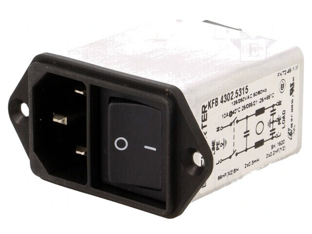 Conector AC soclu tată 10A 250V