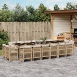 Gossi set mobilier de gradina cu perne, 17 piese, bej, poliratan