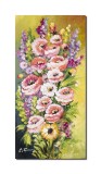 Cumpara ieftin Tablou pictat manual hol, dormitor, living, Aranjament floral, 40x20cm ulei pe panza, gata de expus pe perete