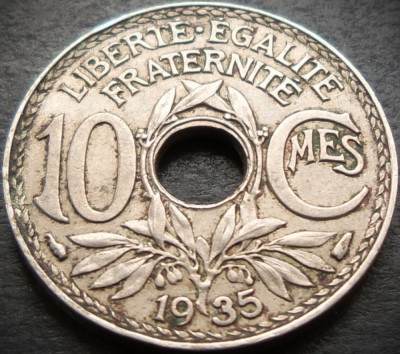 Moneda istorica 10 CENTIMES - FRANTA, anul 1935 * cod 4507 foto