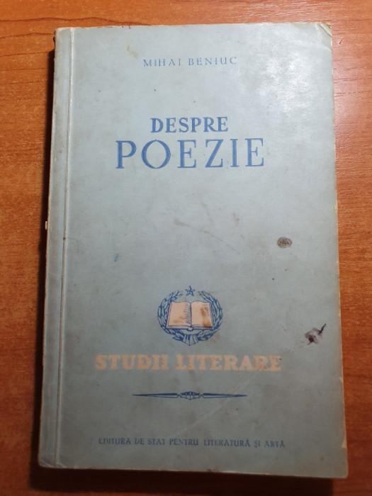 studii literare despre poezie - mihai beniuc 1953