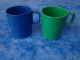 Blue &amp; Green, set 2 cani cesti cafea si ceai, 200 ml