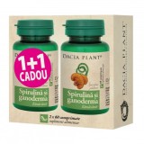 Spirulina si Ganoderma Dacia Plant 60cpr 1+1 cadou