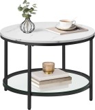 Cumpara ieftin Masuta de cafea Alb Vasagle 65x65x46 cm