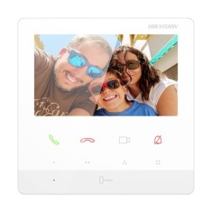 Monitor videointerfon TCP/IP, TFT LCD 4.3 inch 9 butoane, PoE, Alb - HIKVISION DS-KH6100-E1-White SafetyGuard Surveillance