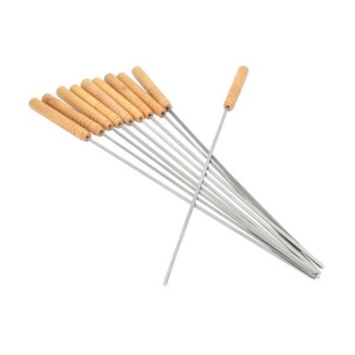 Tepuse frigarui, otel cromat, maner lemn, set 10 buc, 41 cm, Perfect Home&amp;nbsp; foto