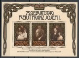 Liechtenstein 1981 770/72 bl 11 MNH nestampilat - 75 de ani printul Franz Josef