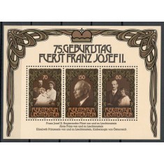 Liechtenstein 1981 770/72 bl 11 MNH nestampilat - 75 de ani printul Franz Josef