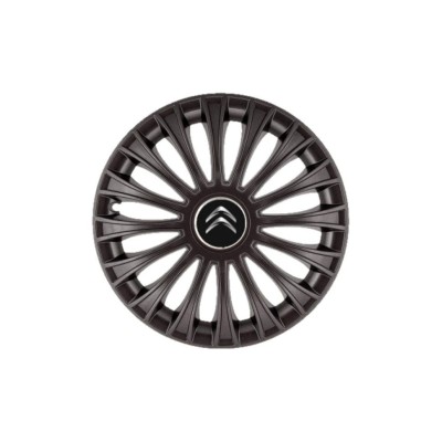 Set 4 Capace Roti 15 inchi (R15) Dino Negru, Compatibile cu Citroen foto
