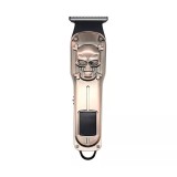 Masina de tuns, FOXMAG24, afisaj LED, incarcare USB, cu 5 capete interschimbabile, cu lame din otel inoxidabil, impermeabila, auriu