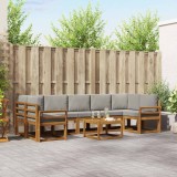 vidaXL Set de canapele de exterior 8 pcs Gri natural și deschis 3366149