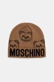 Moschino căciulă de l&acirc;nă culoarea maro, M3321 65443